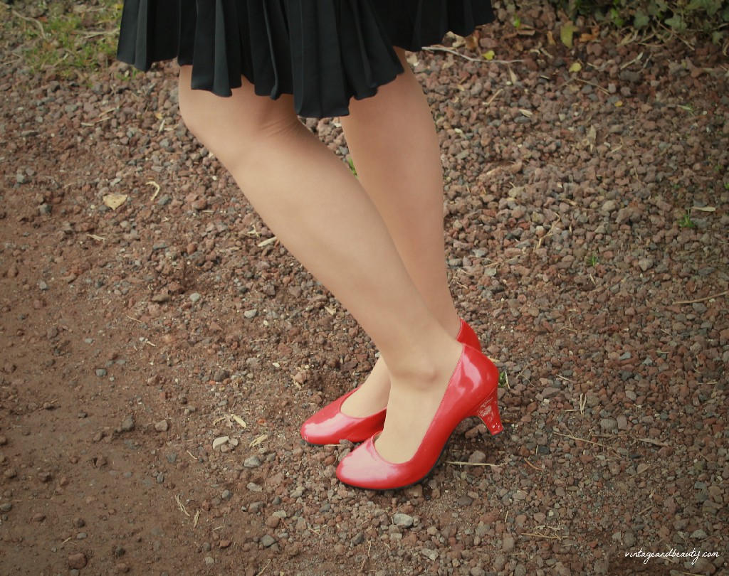 outfit vintage beauty beurs 14 rode schoenen