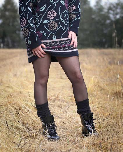 outfit vintage oversized sweater 2